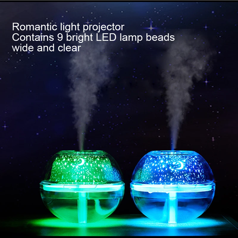

500ml USB air humidifier essential oil aroma diffuser ultrasonic household humidifier colorful led night light for home office