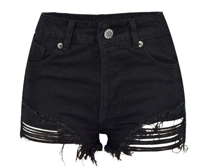 New 2018 Summer Sexy Black Shorts Jeans Female Shorts For Women High Waist  Ripped Jeans Woman Denim Shorts Women Plus Size Hole - Shorts - AliExpress