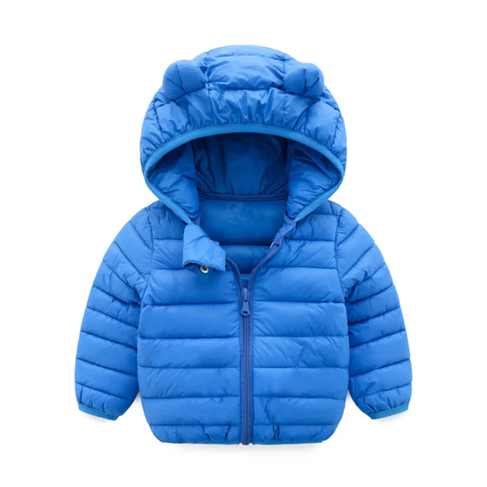 

MUQGEW 2019 Hot Sale Chlidren Boys Girl Winter Coats Jacket Kids ZipThick Ears Snow Hoodie Clothes Dropshipping Baby Coat