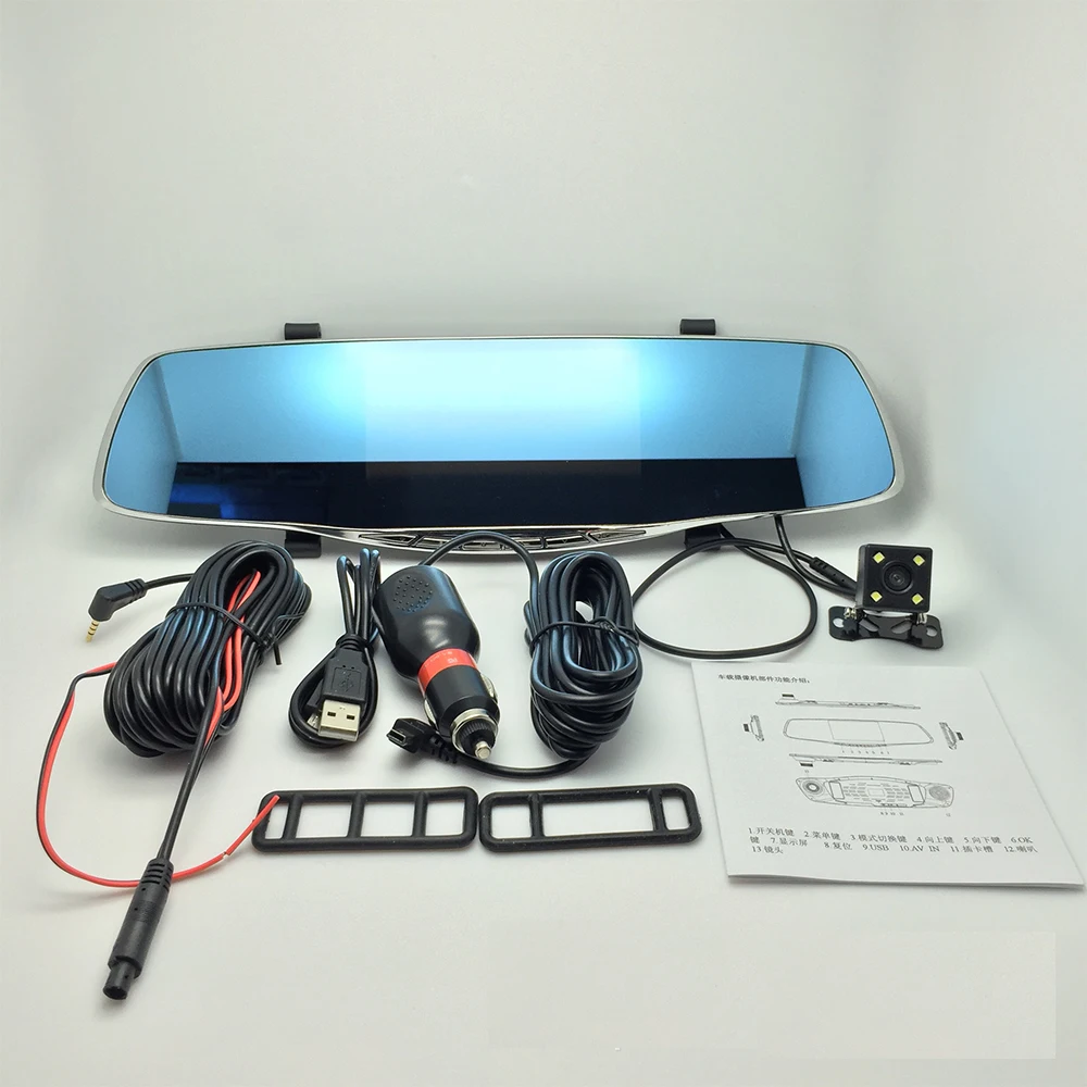 Gryan 5 Inch Car Rearview Mirror Car Dvr HD 1080P IPS Screen Dash Cam Auto Dvr Dual Lens Automotive Video Recorder Night Version Gryan 5 Inch Car Rearview Mirror Car Dvr HD 1080P IPS Screen Dash Cam Auto Dvr Dual Lens Automotive Video Recorder Night Version