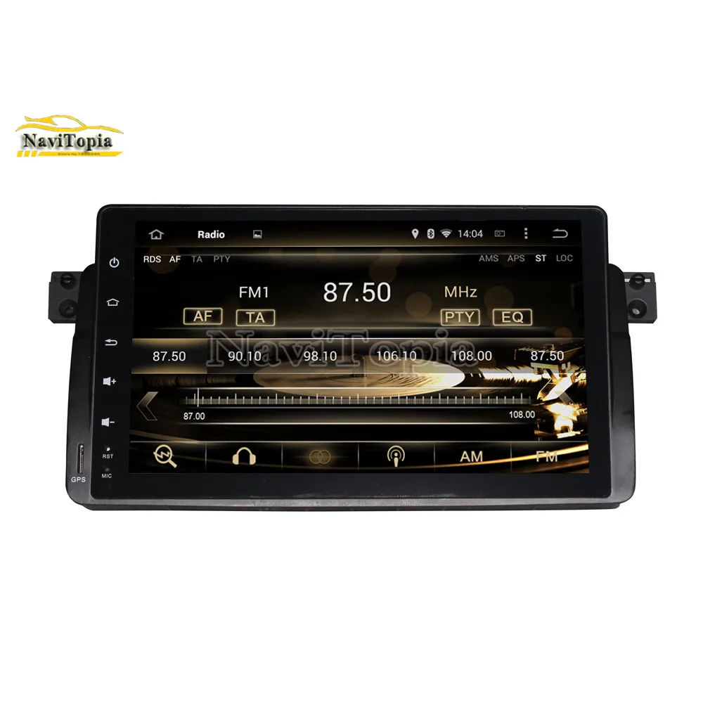 Best NAVITOPIA 9inch 4G RAM 64G ROM PX6 Six Core Android 9.0 Car DVD GPS for BMW E46/M3 for BMW 3 series 1998 1999 2000 2001-2005 10