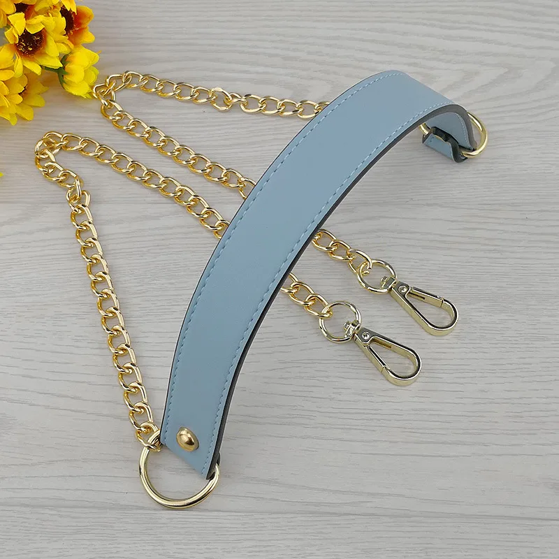 New Arrival Bag Strap Shoulder Bag Long Chain Straps Pu Leather Women Handbag Strap Accessories Metal Belt For Bag Purse Parts