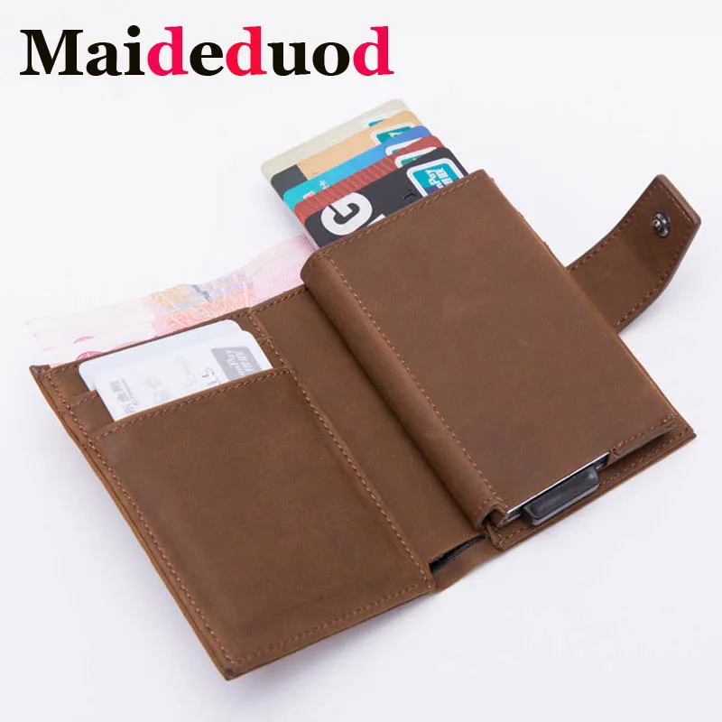 

New Style RFID Card Holder Minimalist Men Wallet Metal card id holders Aluminium Blocking Credit Card holder 5 Colors