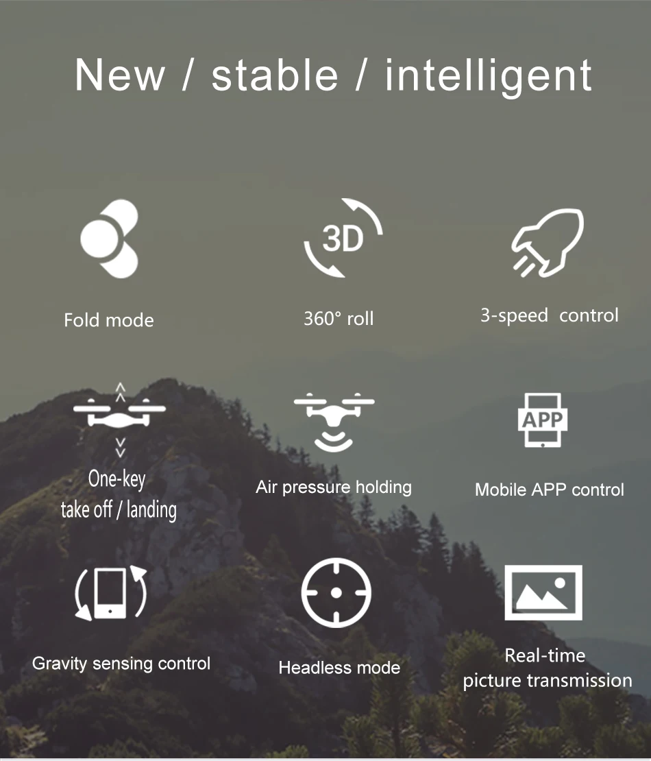 Quadcopter with 2MP Camera Mini Foldable RC Drone M11 2.4GHz 6-Axis Gyro WiFi FPV Drone Good Choice for Helicopter Training (3)