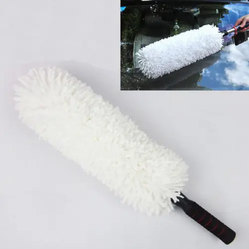 Microfiber Duster Car Cleaning Wash Brush Dusting Tool Large Microfiber Telescoping Duster White
