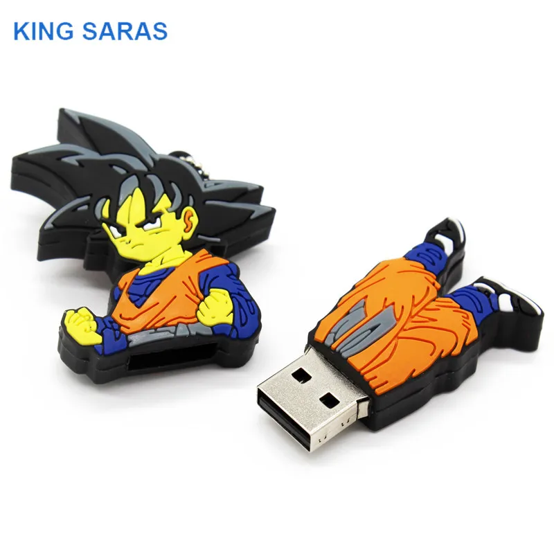 Модель usb флеш-накопителя KING SARAS с героями мультфильмов Dragon Ball goku usb 2,0, 4 ГБ, 8 ГБ, 16 ГБ, 32 ГБ, 64 ГБ