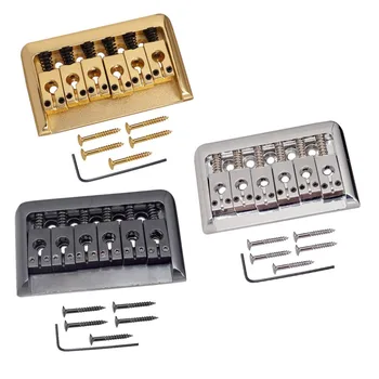 

Set Zinc Alloy Guitar Saddle Bridge Tailpiece for Electric Guitar Replacement Gold 3.01 x 1.75inch