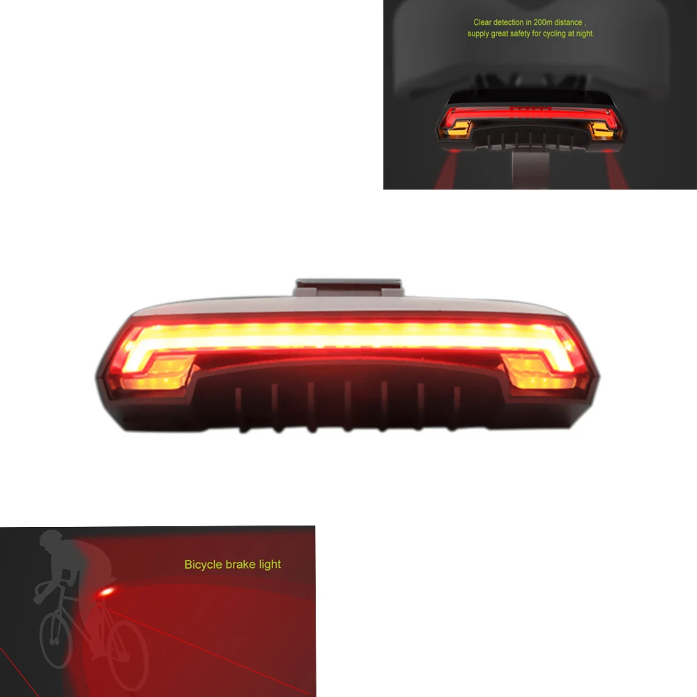 

Meilan X5 Bicycle Rear Light Bike Remote Wireless Light Turn Signal LED Beam USB Chargeable Cycling Tail Light