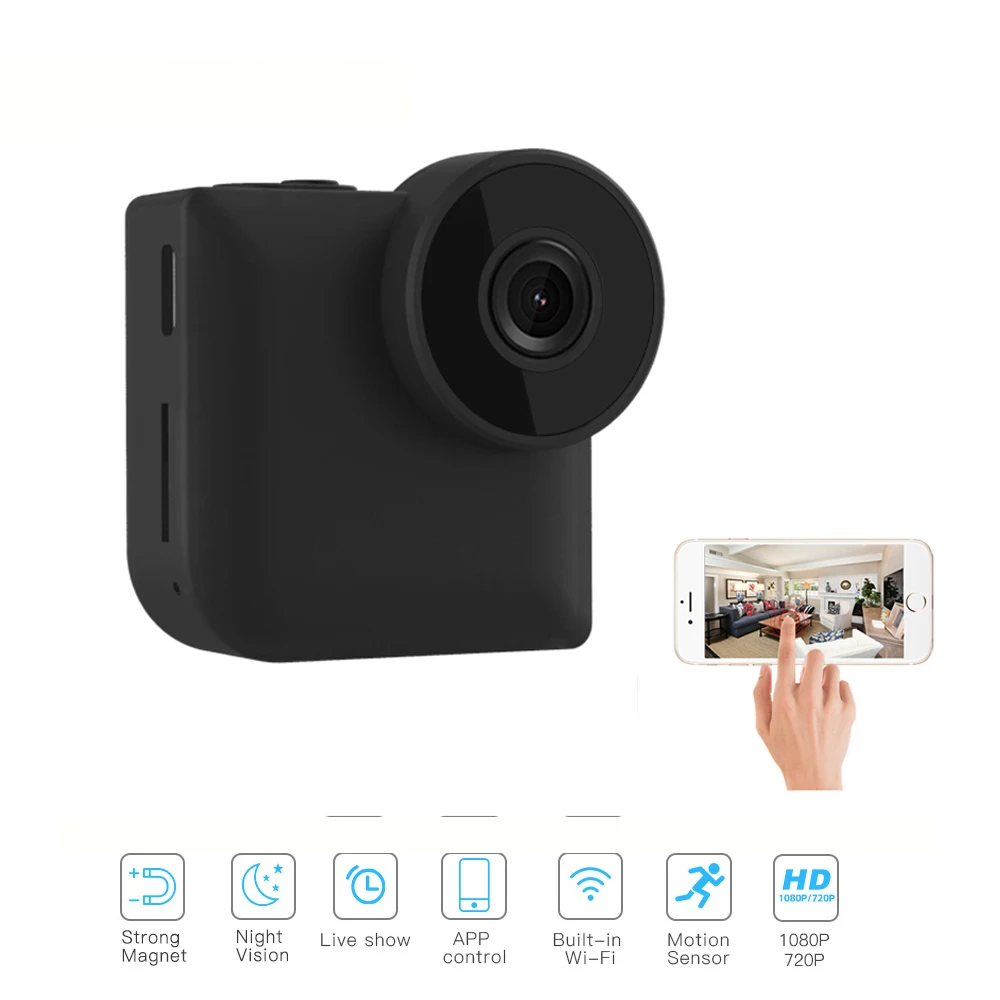 

C3 Mini WiFi IP Camera Wireless P2P Remote Control Night Vision Mini Camcorder Outdoor HD 720P Micro Action C1 Mini Camera