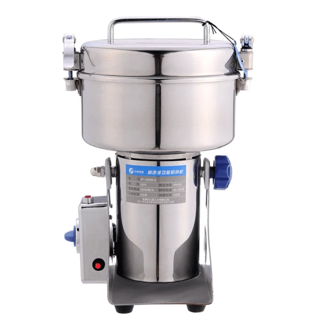 250W Electric Powder Grinder Machine - Stainless Steel Dry Grinder For Kitchen & Herbs