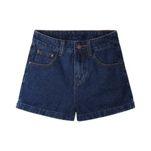 2016 Summer New Large Size High Waist Denim Shorts Wild Curling Slim Was Thin Stretch Women Jeans