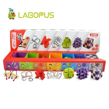 Lagopus 7 шт. супер головоломка набор металлические головоломки волшебный куб Kong Ming замок просвещение образование головоломка игрушка для детей