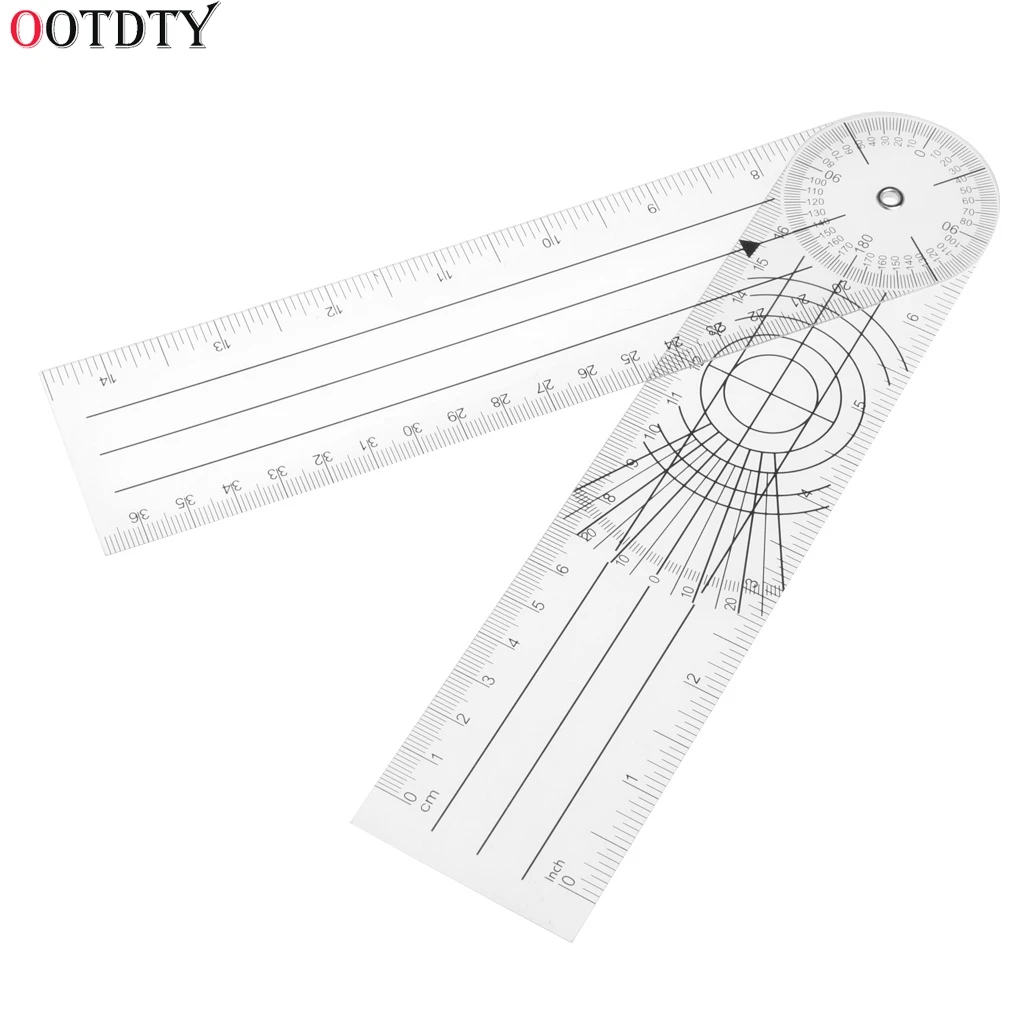 

Userful Multi-Ruler 360 Degree Goniometer Angle Medical Spinal Ruler CM/INCH