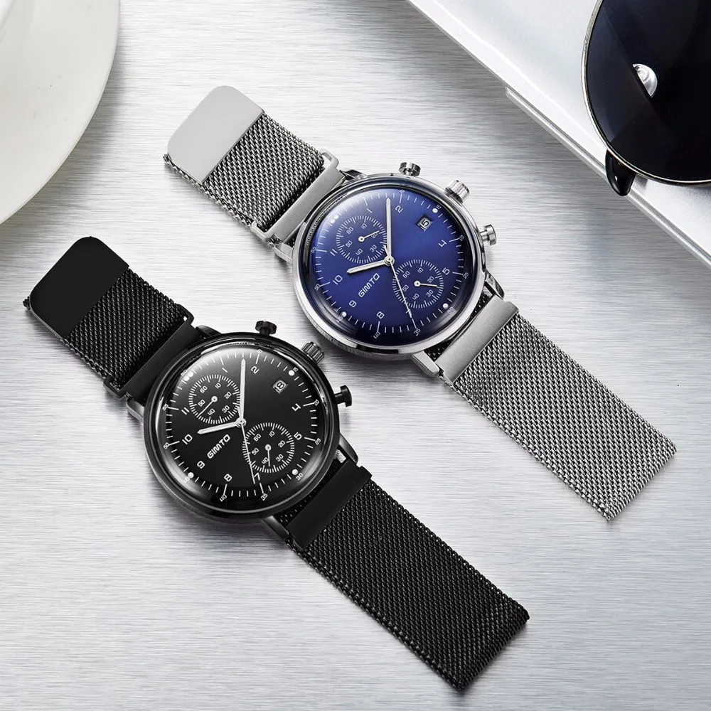 Модные Простые Стильные Топ Элитный бренд GIMTO часы для мужчин нержавеющая сталь