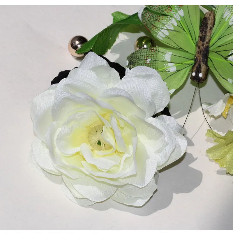 

1pc New Fabric Flower Scrunchy Girls Hair Accessories Headdress Lady Hair Gum for Hair Ponytail Holdwe Headwear for Girls