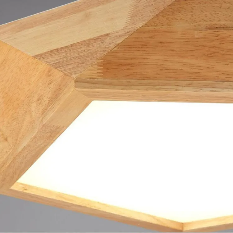 2017 Nuevo diseño moderno LED Luces de techo con madera cuadrada Marcos lamparas de techo estilo japonés Lámparas para dormitorio