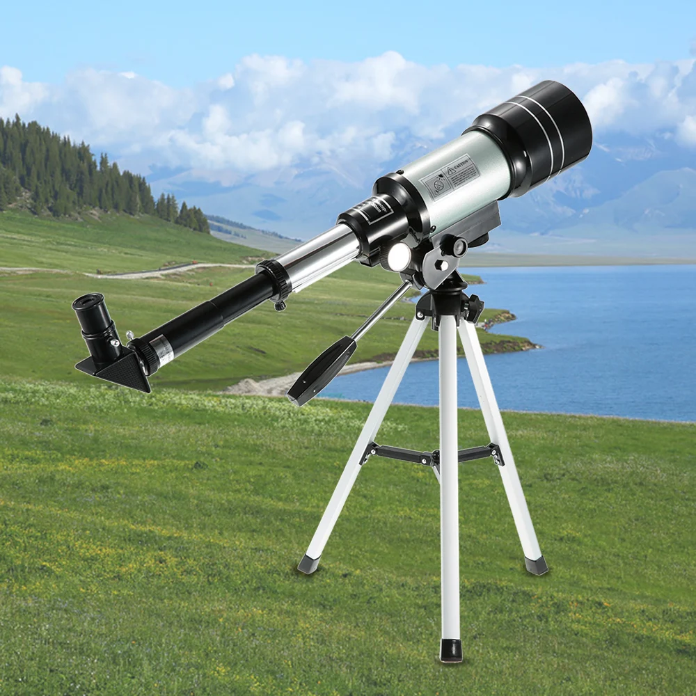 الانكسار الفضاء الفلكي تلسكوب أحادي F30070M في الهواء الطلق تلسكوب 150X السفر هانت الإكتشاف نطاق مع حامل ثلاثي متنقل الانكسار الفضاء الفلكي تلسكوب أحادي F30070M في الهواء الطلق تلسكوب 150X السفر هانت الإكتشاف نطاق مع حامل ثلاثي متنقل