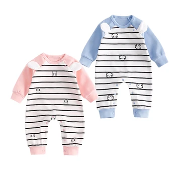 

Infant Jumpsuit Long Sleeves Navy Blue Romper Baby Boy Girl Clothes Tiny Cottons New Born Toddler Onesie Overall Outfits Pajamas