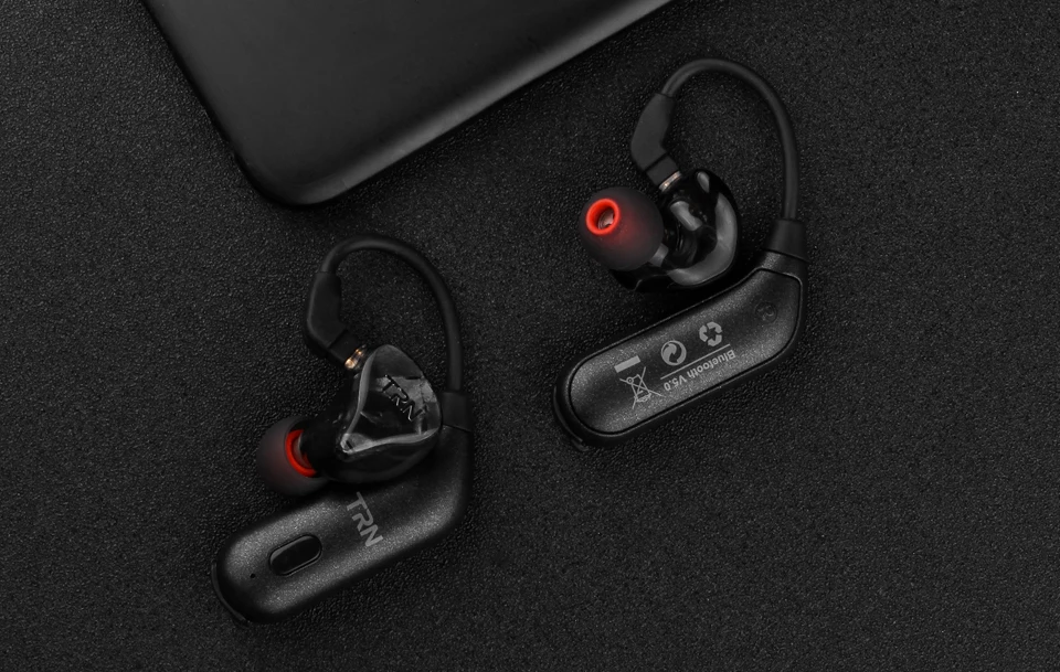 TRN BT20S Apt-x 5.0 Bluetooth Ear-hook MMCX/2Pin Headphones Bluetooth Adapter for V80/IM1/IM2/X6/v30/F3/ZST/ZS10/AS10/T2/S2/BQ3