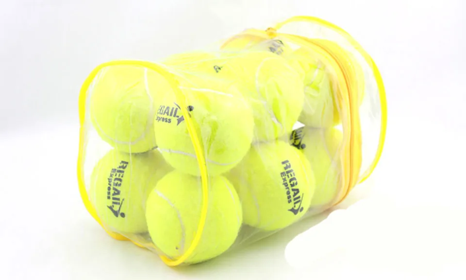 12 шт./лот, высококачественный Эластичный теннисный мяч для тренировок, спортивные резиновые шерстяные теннисные мячи для теннисной практики с бесплатной сумкой