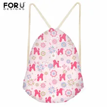 FORUDESIGNS/сумки с цветочным принтом для собак и чау-чау, сумка на шнурке, сумка для хранения в дороге, мини сумка для плавания, походная игрушка, Полиэстеровая сумка, размер 41*34 см