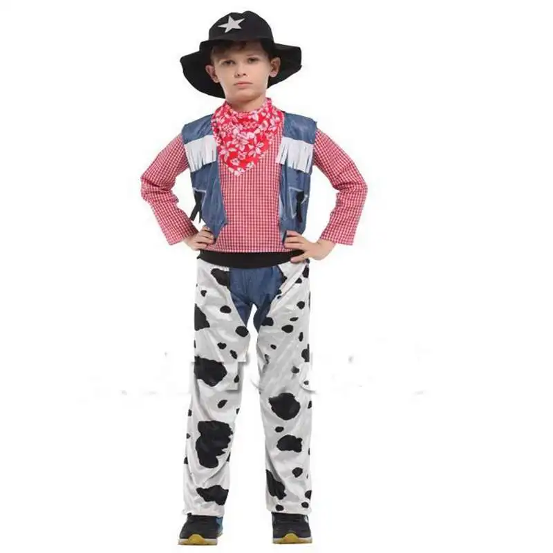 Halloween Costumes Boy Handsome Cowboy Sheriff Professional Cowboy Cosplayin Boys Costumes from