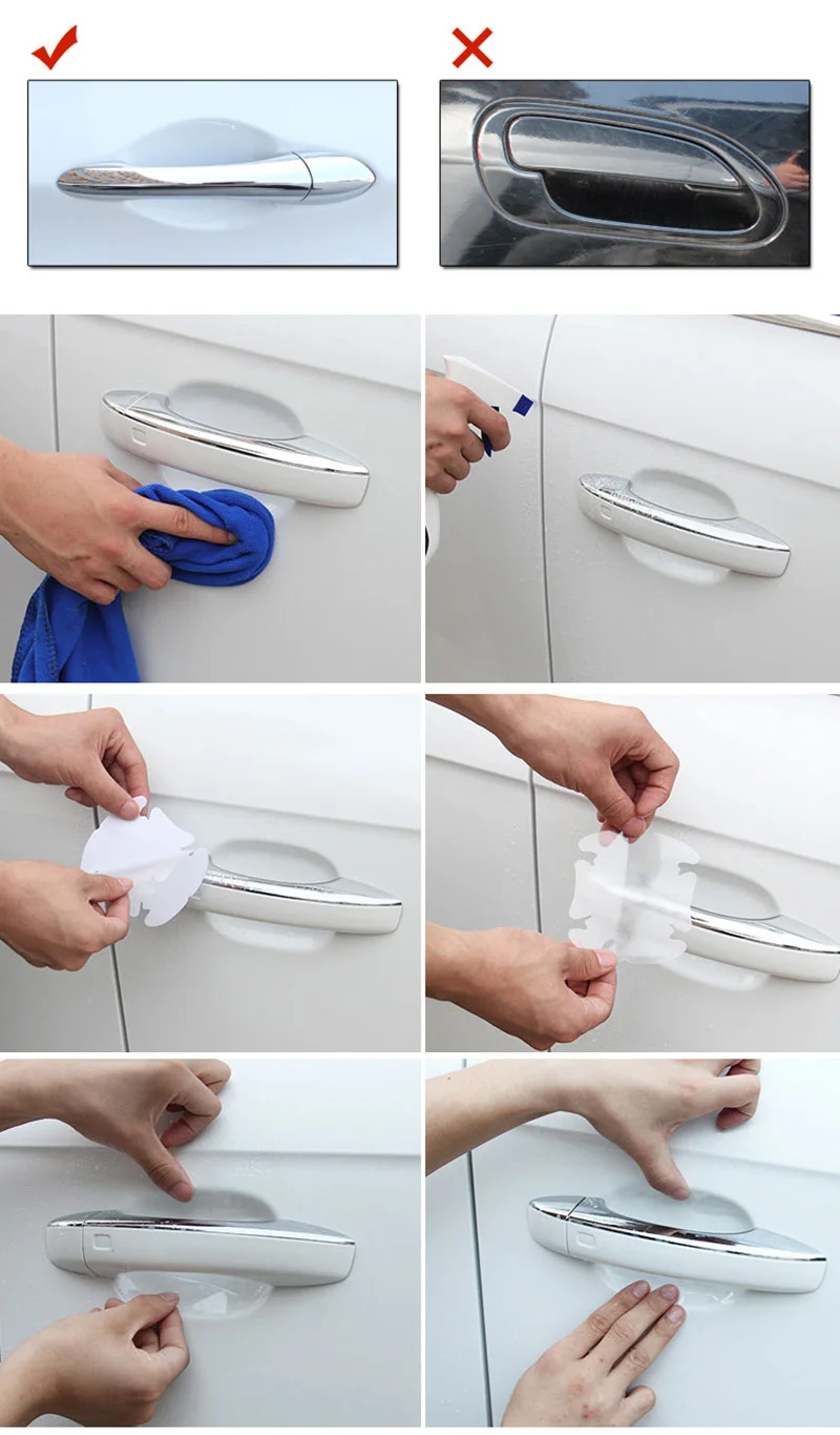 4Pcs/LOT Car Handle Protection Film Car Exterior Transparent Sticker Automotive Auto Accessories Car Styling Car sticker HTB1CJhVSFXXXXcdXVXXq6xXFXXXU - 4Pcs/LOT Car Handle Protection Film Car Exterior Transparent Sticker Automotive Auto Accessories Car Styling Car sticker
