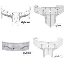 Новое поступление трафарет для ухода за бровями, формирователь, линейка, измерительный инструмент, макияж, многоразовые для бровей, линейка, инструмент, Одноразовые наклейки