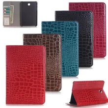 Крокодиловой кожи чехол с отделение для карт, в которое можно samsung Galaxy Tab A 8,0 T350 T351 T355, кожаный чехол для samsung Galaxy Tab A 8,0+ Защитная пленка на экран