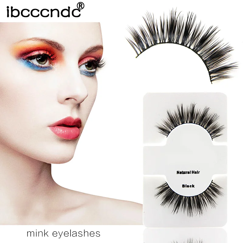 

1 Pairs natural false eyelashes thick makeup real 3d mink lashes soft eyelash extension fake eye lashes long mink eyelashes 3d