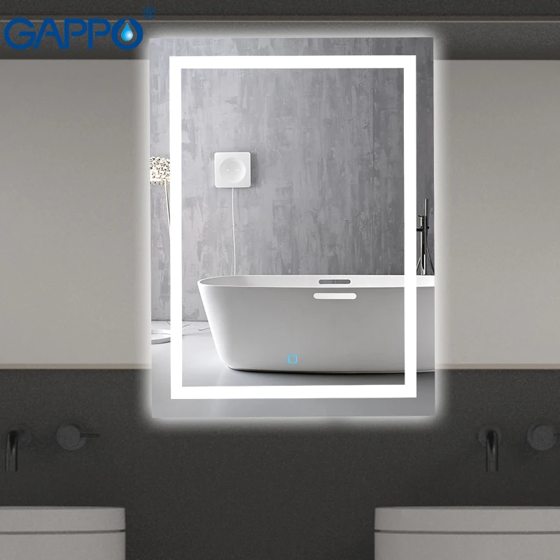 Gappo حمام مرايا الحائط Led جولة مرآة لمستحضرات التجميل مربع Led الحمام المكياج اللمس التبديل مرآة ضوء قابل للتعديل Gappo حمام مرايا الحائط Led جولة مرآة لمستحضرات التجميل مربع Led الحمام المكياج اللمس التبديل مرآة ضوء قابل للتعديل