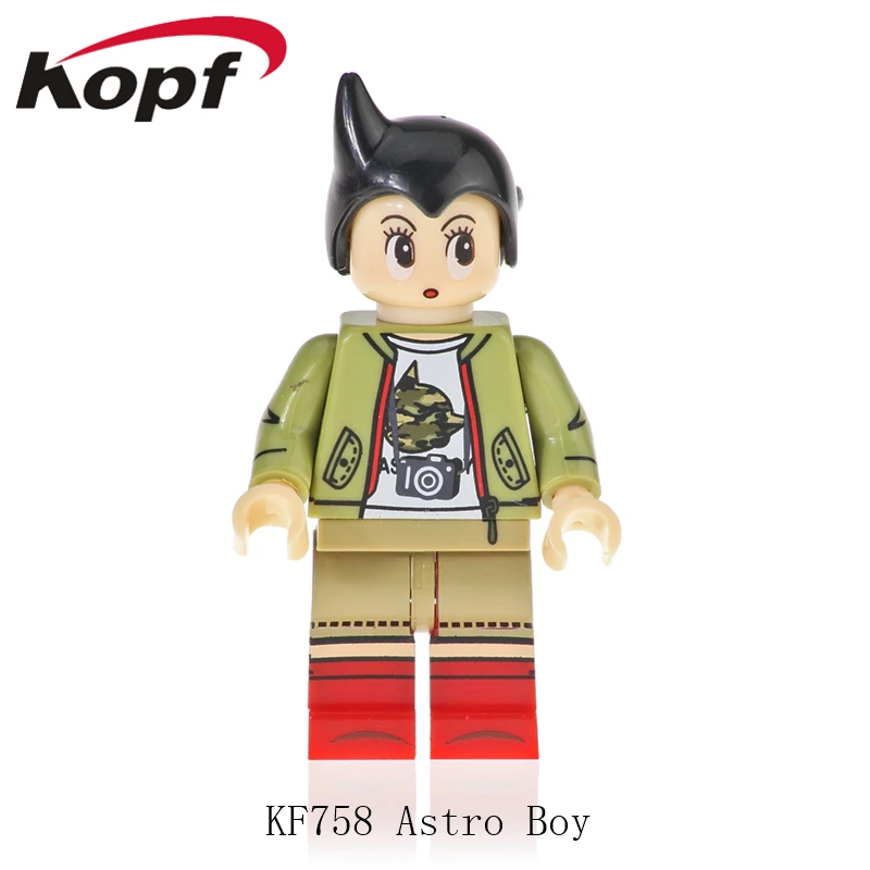 

Single Sale Building Blocks Famous Anime Character Cartoon Bricks Astro Boy Action Figures Learning Toys For Children Gift KF758