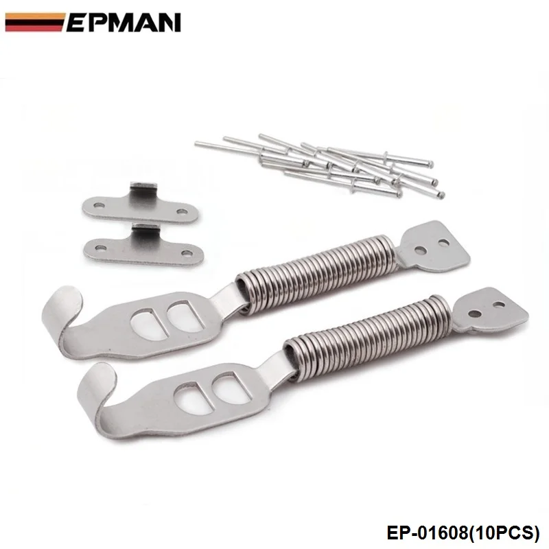 10PCS/LOT Racing Steel Spring Car Trunk Hood kit hook Lock Hinge Alloy Silver For VW GOLF GTI MK3 MK7 MK5 EP-01608(10PCS)