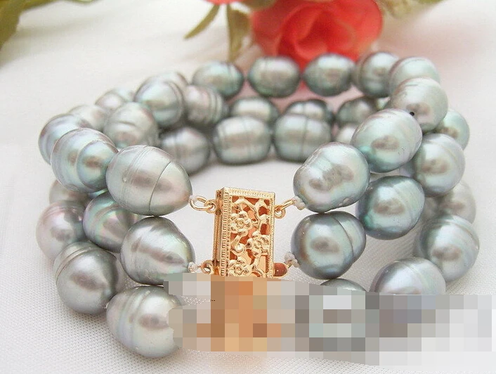 

FREE SHIPPING>>>@@ > 01476 Grey Rice Pearl Bracelet