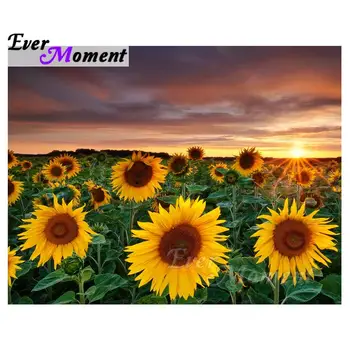 

Ever Moment Diamond Painting Sunflower Sunset Full Square Drill Picture Mosaic 5D DIY Diamond Embroidery Decor Home S2F957