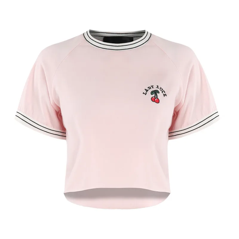 summer western style fashion cute slim embroidery letters