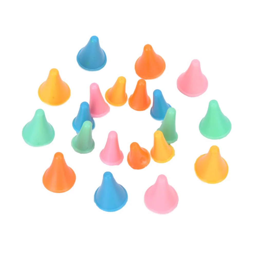 

New 10pcs Rubber Cone Shape Knit Knitting Needles Cap Tips Point Protectors in 2 Sizes For Knitting Craft Sewing Accessories
