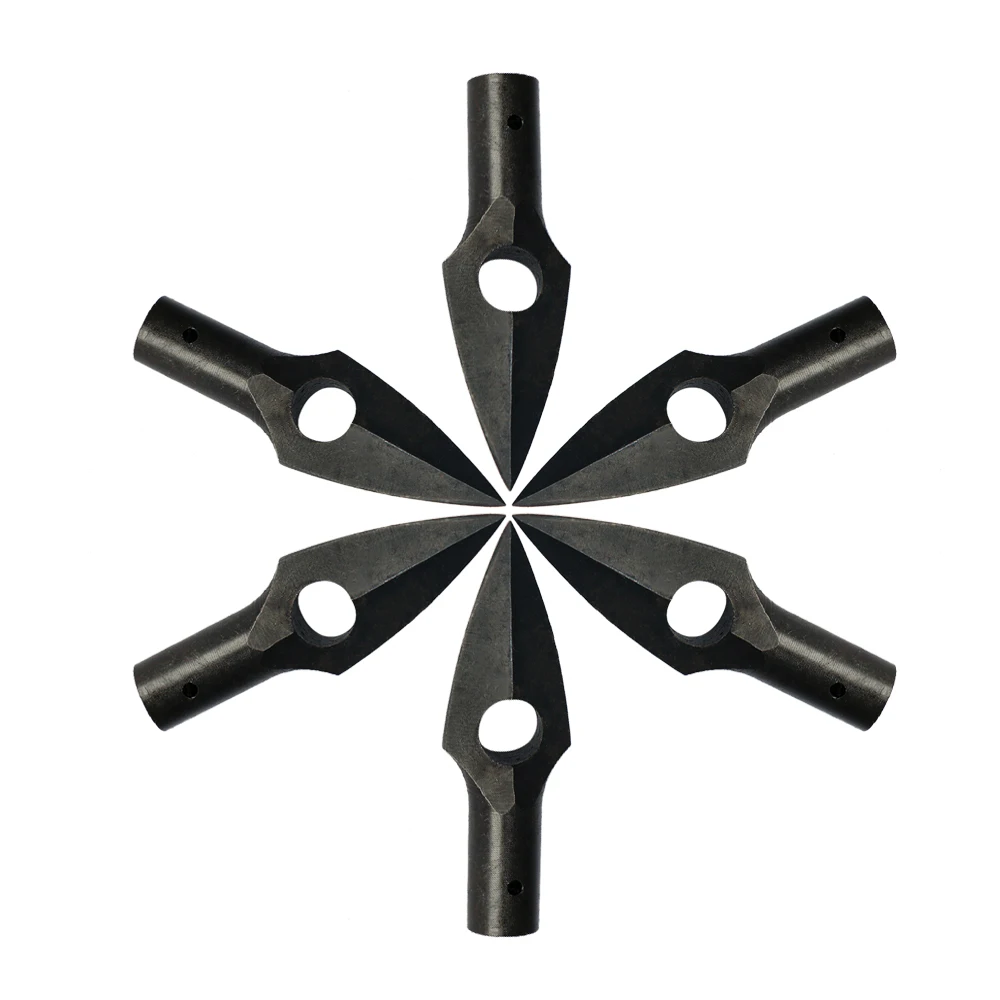 10 pieces steel arrow broadheads one hole style archery bow hunting