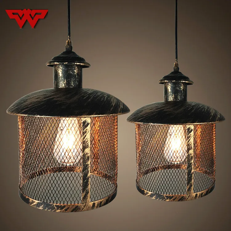 

American Style Industrial Iron Art Loft Retro Coffee Shop Bar Aisle Balcony Chandelier Creative Modern Simple Restaurant