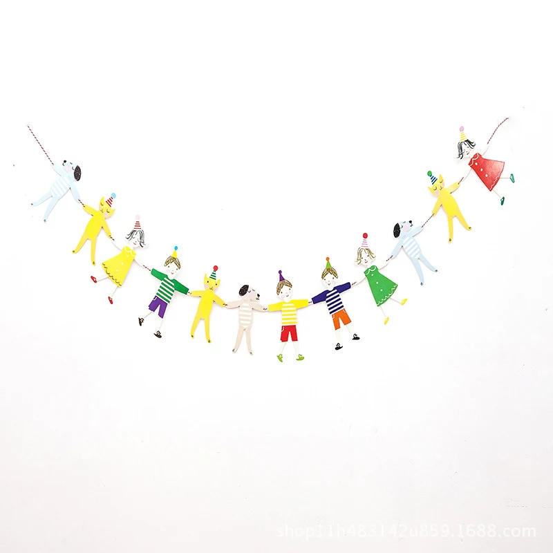 

Flamingo Flag Holiday Celebration Banner Pull Flowers Birthday Party English Alphabet String Flag Background Decoration