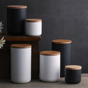 

Sealed Ceramic Storage Jars for Spices 280ml 800ml 1000ml Container with Lid Bottle Coffee Tea Storage Kitchen Jars Organizer