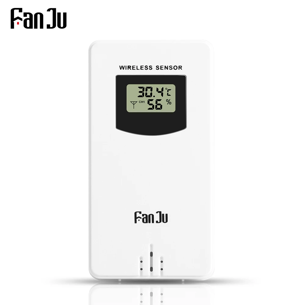 

Fanju Temperature Humidity Wireless Sensor Meter Hygrometer Electronic Digital Thermometer In/Outdoor Used with Weather Stations