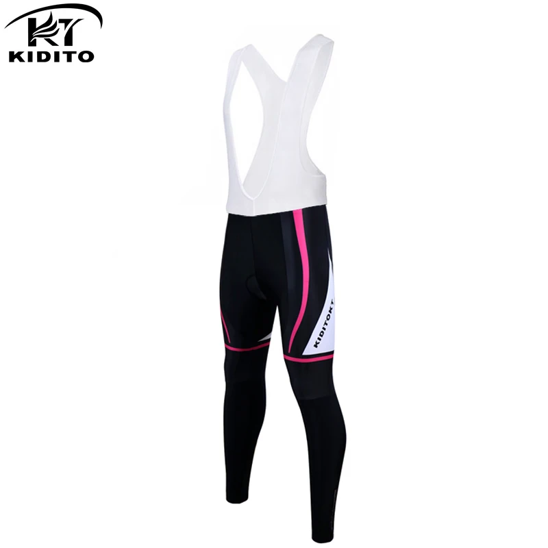 Women Bib Pants KIDITOKT Pro женские велосипедные брюки для горного велосипеда, велосипедные комбинезоны с 3D гелем с подкладкой из ткани coolmax, противоударные велосипедные колготки - Цвет: Women Bib Pants