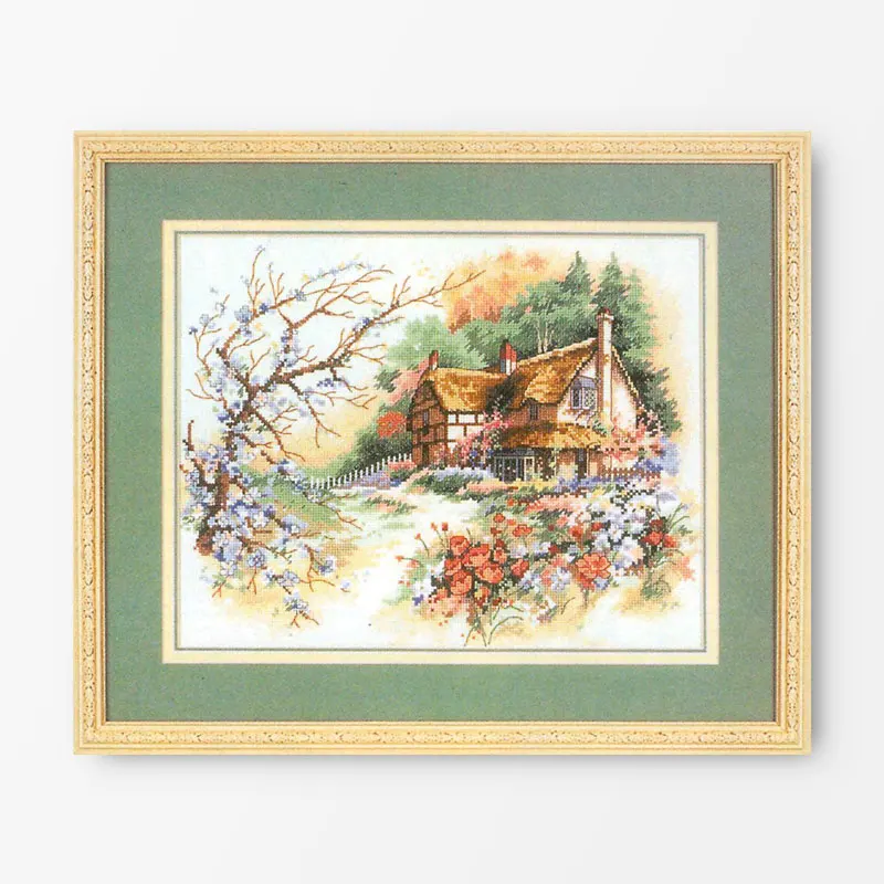 

Fishxx chinese Cross-Stitch kits diy C013 scenery country of rural patterns embroidery on needlework 100% Egyptian cotton