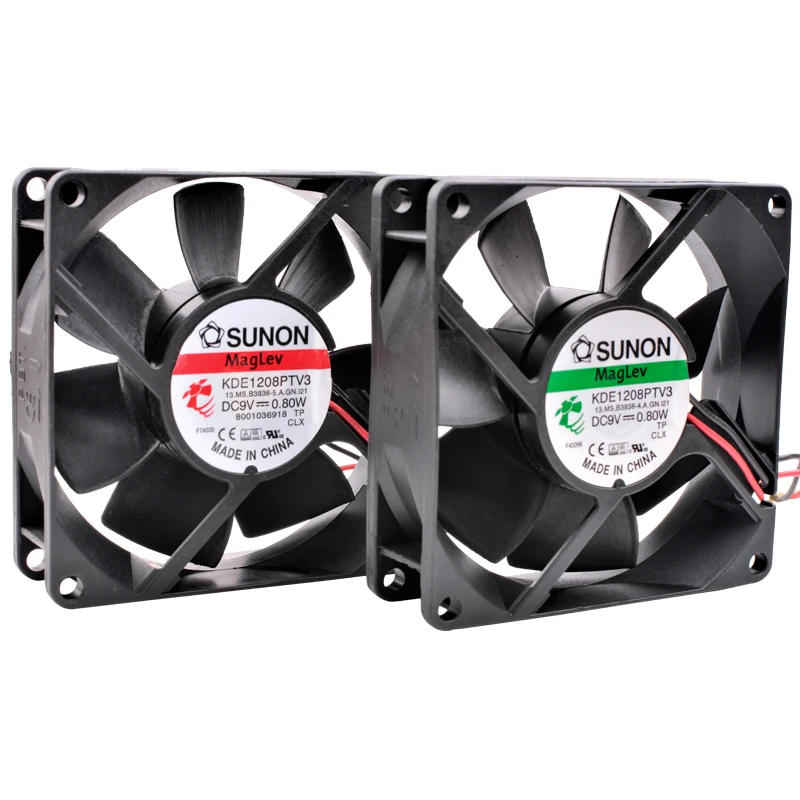 

Original KDE1208PTV3 8cm 80mm fan 8025 80x80x25mm DC9V 0.8W Magnetic suspension bearing cooling fan
