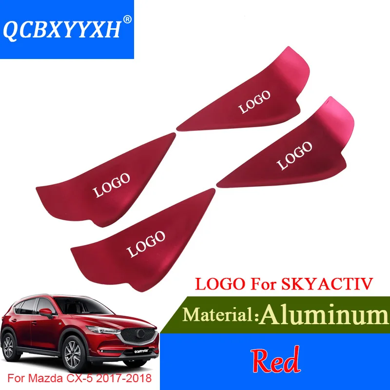 Qcbxyyxh 4 шт./лот для Mazda CX-5 CX-3 cx-4 cx-8 CX-9 Axela Atenza стайлинга автомобилей внутренняя дверь чаша Блёстки Алюминий Наклейки блёстки