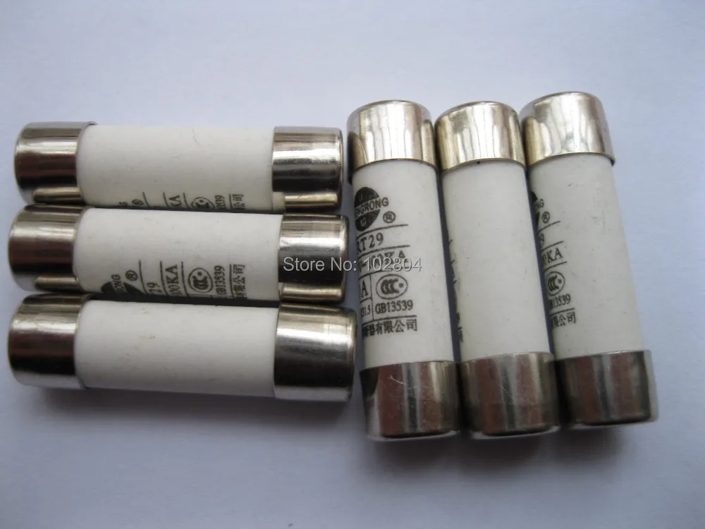 

Powder Filled Cartridge Cylindrical Ceramic Fuse 8.5mmx31.5mm 380V 10A 40 pcs per Lot