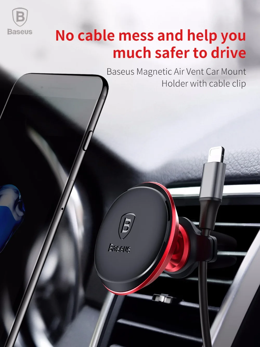cell phone stand for desk Baseus Car Phone Holder for iPhone X 8 Samsung GPS Mobile Phone 360 Degree Universal Magnetic Holder Stand Car Air Vent Mount phone stand holder