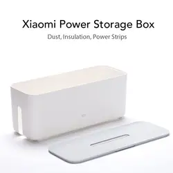 Xiaomi кабель питания коллектор ящик для хранения кабелей шнур Органайзер кейс из АБС коробка Съемная крышка простой и стильный дизайн белый