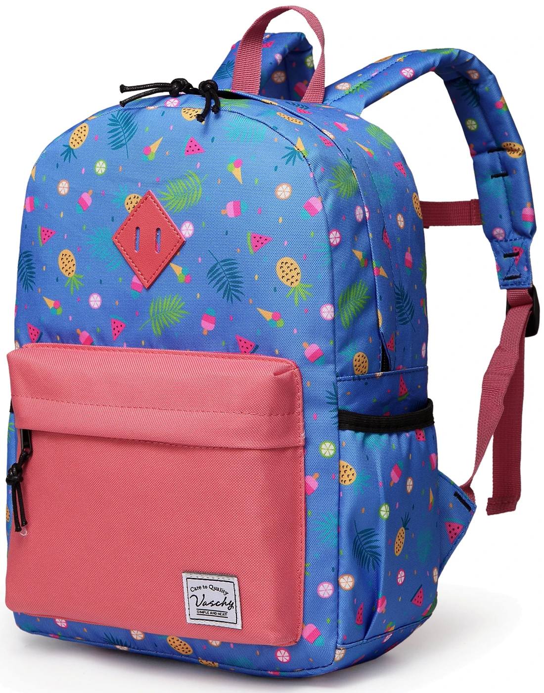 Детский рюкзак для дошкольников, Детские рюкзаки для мальчиков и девочек с нагрудным ремнем - Цвет: Cute Fruits